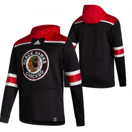 Herren Eishockey Chicago Blackhawks Blank 2020-21 Reverse Retro Pullover Hooded Sweatshirt